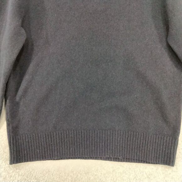 J.Crew 1/4 Zip Sweater Womens Size Small (Shrunk Mens Large) 100% Lambswool Blue - Picture 10 of 11